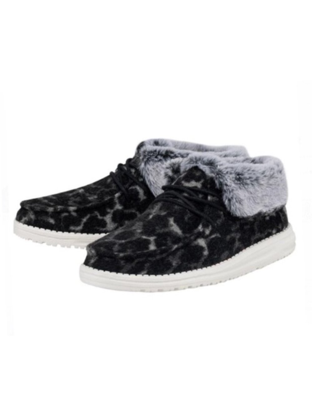 Hey Dude | Britt Abstract Grey Leopard Bootie | Size 7